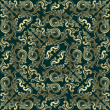 Damask vintage baroque scroll ornament swirl. Victorian monogram heraldic shield swirl. Retro floral leaf pattern border foliage antique  acanthus calligraphy engraved tattoo. seamless pattern vector
