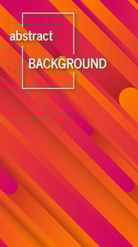 Trendy geometric orange background with abstract lines. Stories banner design. Futuristic dynamic pattern. Vector illustration