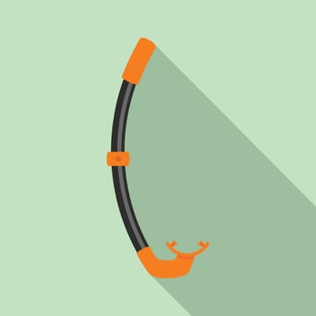 Snorkel icon, flat style vector