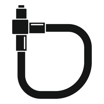 Bike lock icon, simple style vector