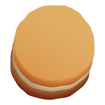 Sandwich biscuit icon, cartoon style vector