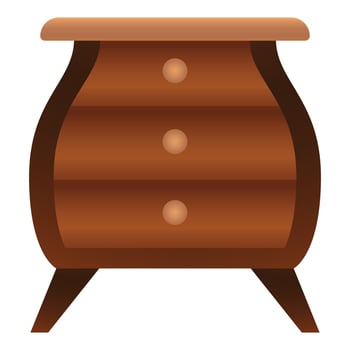 Fashion nightstand icon, cartoon style vector