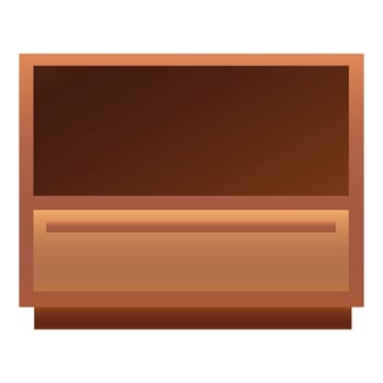 Classic nightstand icon, cartoon style vector