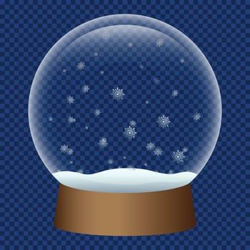 Snowglobe icon, realistic style vector