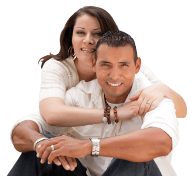 Transparent PNG of Affectionate Happy Hispanic Couple in the Park.