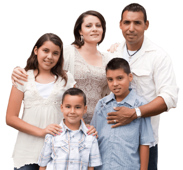 Transparent PNG of Happy Young Hispanic Family.