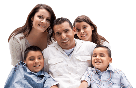 Transparent PNG of Happy Hispanic Family.