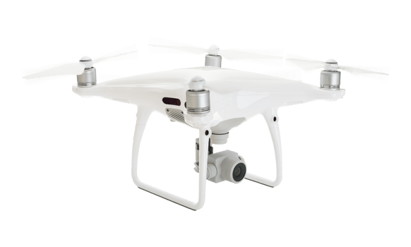 Transparent PNG Drone UAV In Flight.