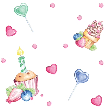 Colorful sweet dessert Seamless Pattern png