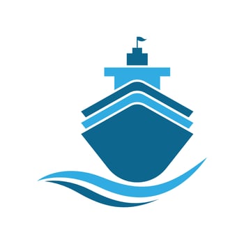 Cruise ship logo images vector