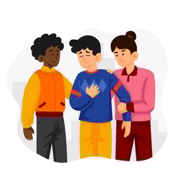 Self Care Mental Health Group Support People Concept vector