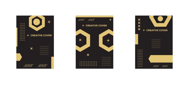 geometric cover design vector