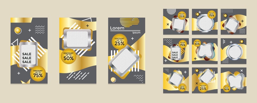 social media post template vector