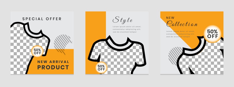 social media post template vector