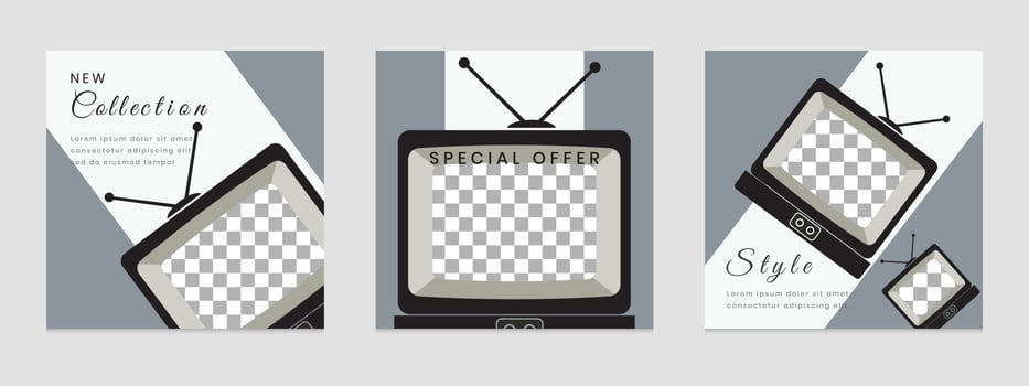 social media post template vector
