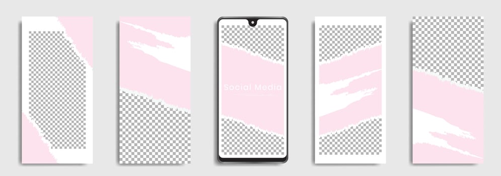 Editable social media post templates or Facebook, Instagram story collections and post frame, layout designs, Mockup for marketing promotions, covers, banners, backgrounds, square puzzles, vector