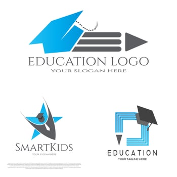 education logo or icon for apps or websites vector