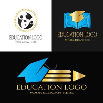 education logo or icon for apps or websites vector
