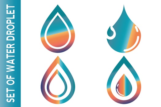 water droplet icon vector