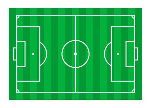 Illustration of football stadium and field vector