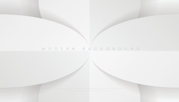 Modern White Abstract Geometric Background With Paper Art Effect vector