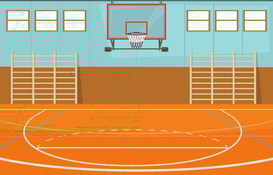 Basketball Court Indoor Concept vector