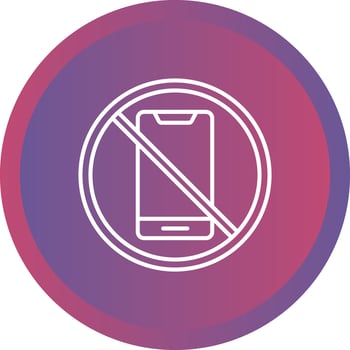 No Cell Phone Vector Icon
