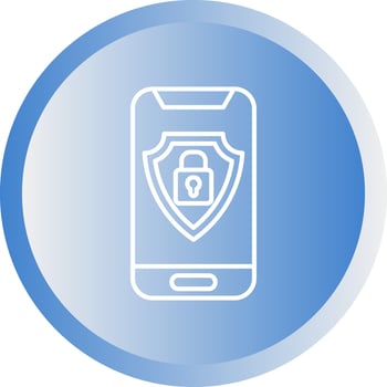 Mobile Security Vector Icon
