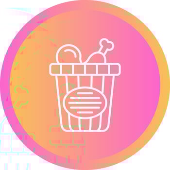 Chicken Bucket Vector Icon