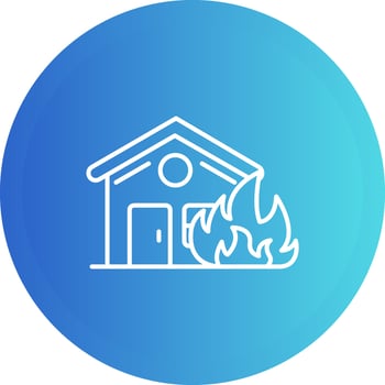 House On Fire Vector Icon