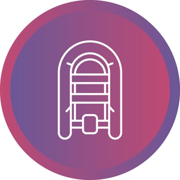 Inflatable Boat Vector Icon