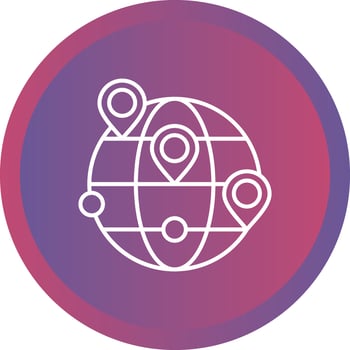 Worldwide Location Vector Icon