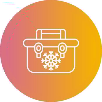 Portable Fridge Vector Icon