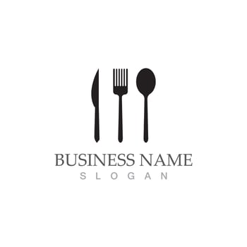 Spoon and fork logo icon and symbol vector