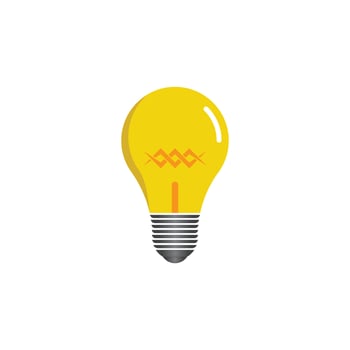Light bulb symbol icon illustration vector