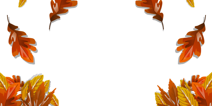 Autumn Background With Four Side Leaves with Copy Space png