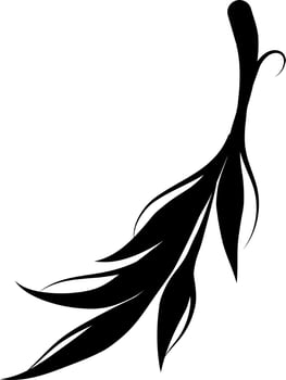 Calligraphic swirl element vector