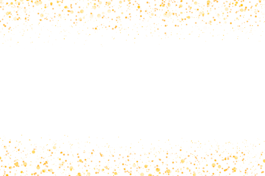 Gold glittering stars dust and bokeh background. Abstract christmas glow light texture. png