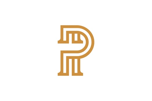 Monoline Initial Letter R Vector Logo