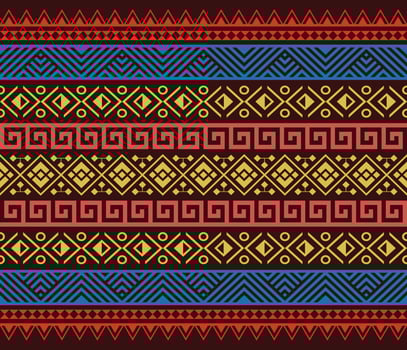Aztec tribal seamless pattern, ethnic and tribal motifs, Background for textile, fabric, wallpaper, card template, wrapping paper, carpet, cover vector