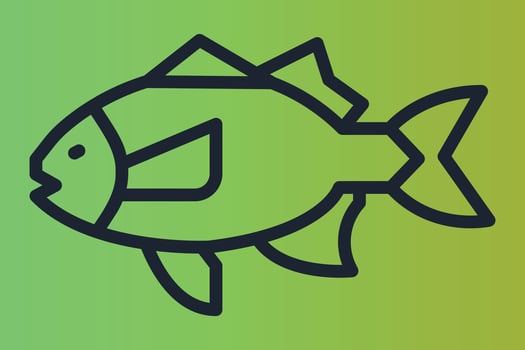 fish outline cartoon sticker vector