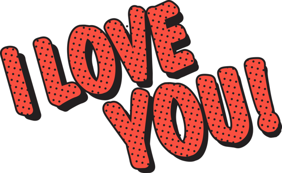 Love You Lettering png