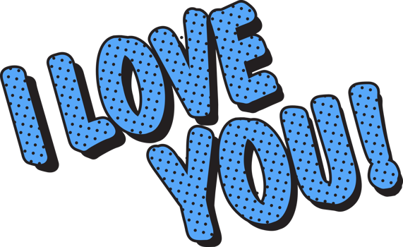 Love You Lettering png