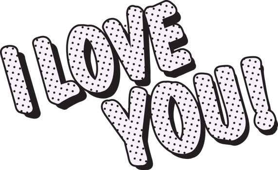 Love You Lettering png