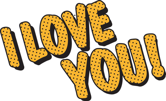 Love You Lettering png