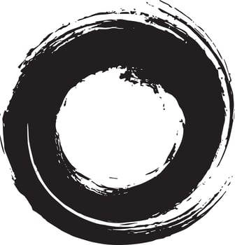 Grunge vector circle, paint brush