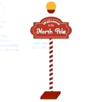 Vector illustration of North Pole Sign
