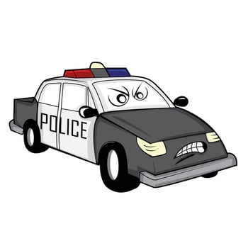 Police Car Cartoon Illustration vector