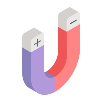Unique design icon of magnet vector