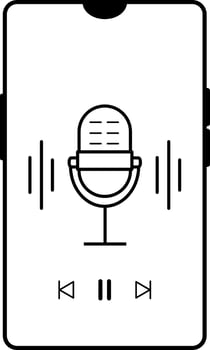 Podcast Audio player interface, vector design.